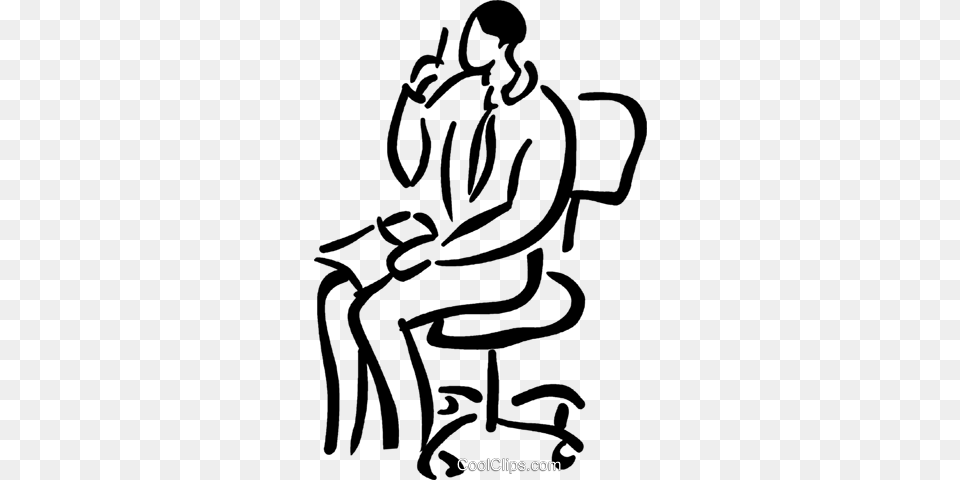Person Sitting In A Office Chair Royalty Vector Clip Art, Massage, Animal, Kangaroo, Mammal Free Transparent Png