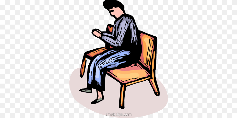 Person Sitting In A Pew Praying Royalty Vector Clip Art, Reading, Man, Male, Adult Png