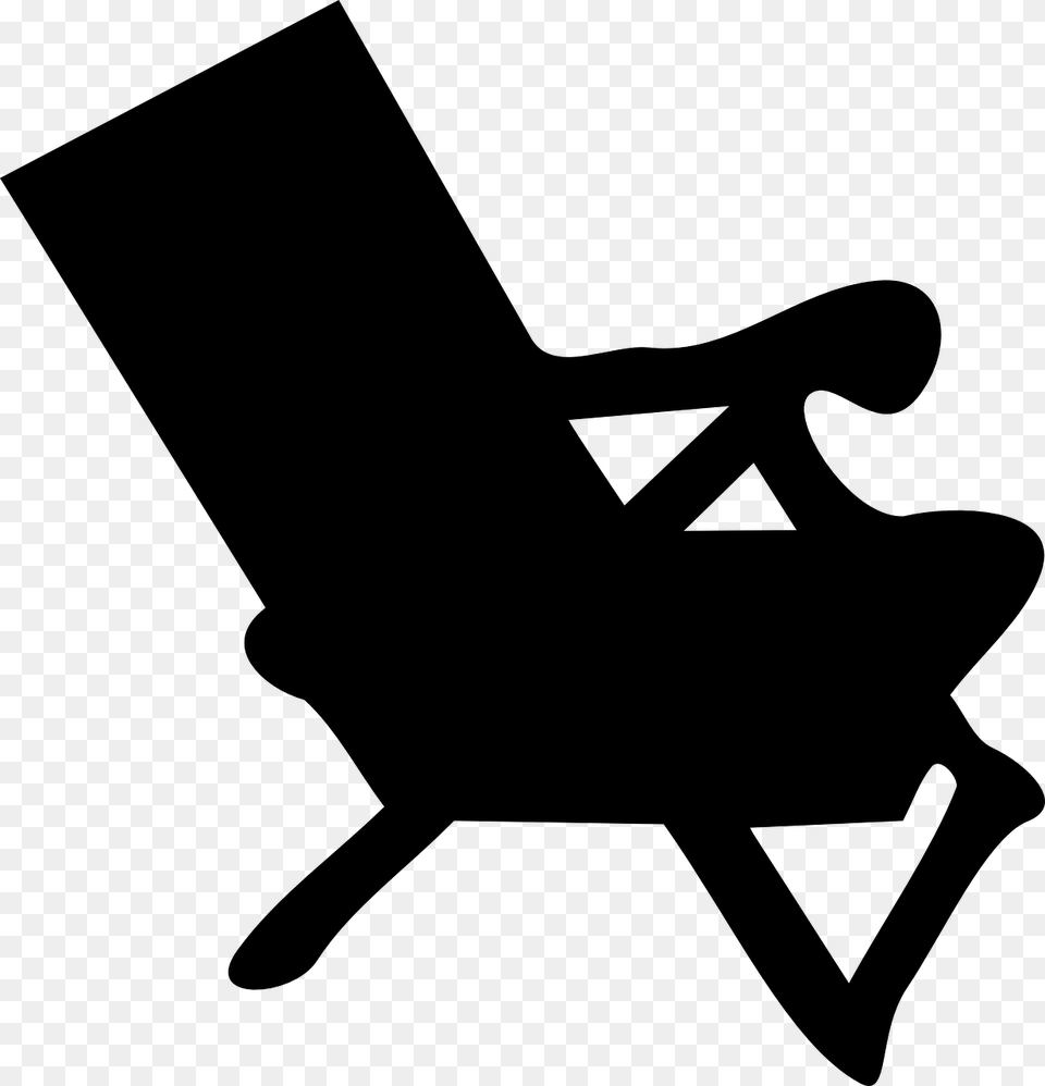 Person Sitting In Chair Beach Chair Clip Art, Gray Free Png Download