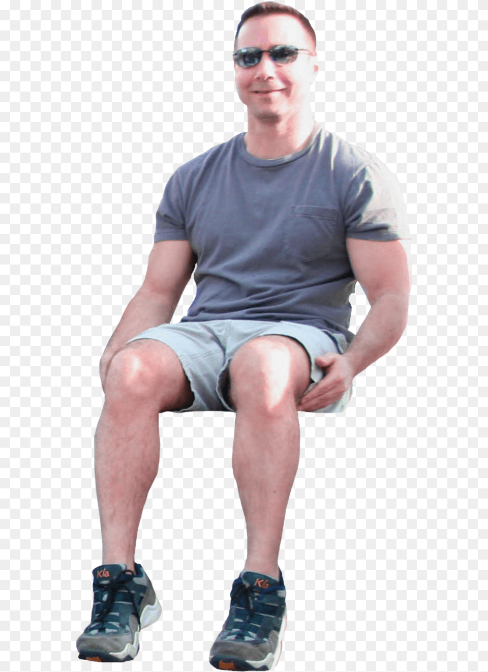 Person Sitting In Chair Front View 6 Image Sitting Man, Shoe, Clothing, Sneaker, Footwear Free Png Download