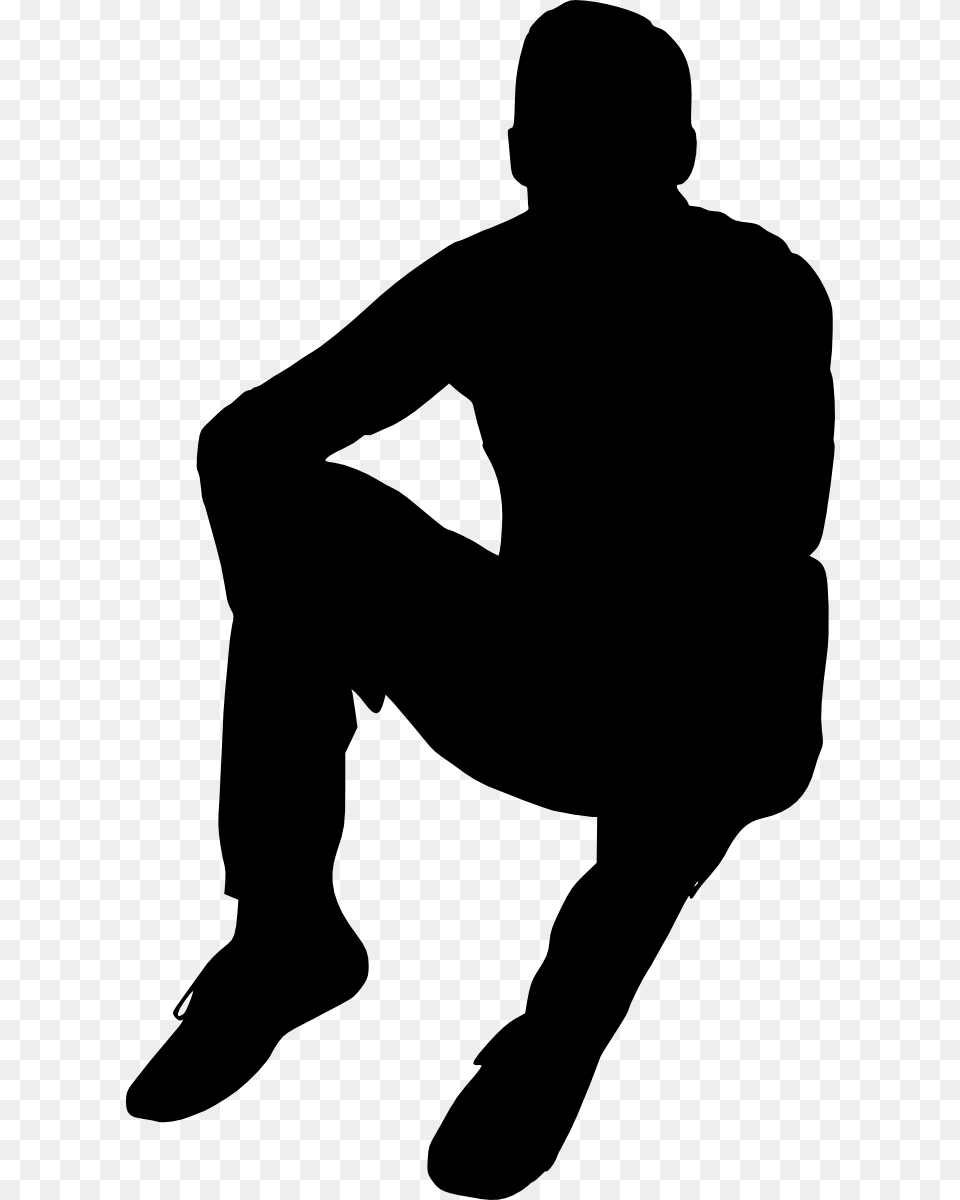 Person Sitting Silhouette Image, Adult, Male, Man, Head Free Transparent Png