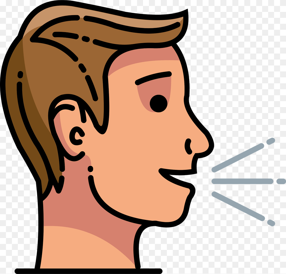 Person Speaking Clipart, Body Part, Face, Head, Neck Png Image