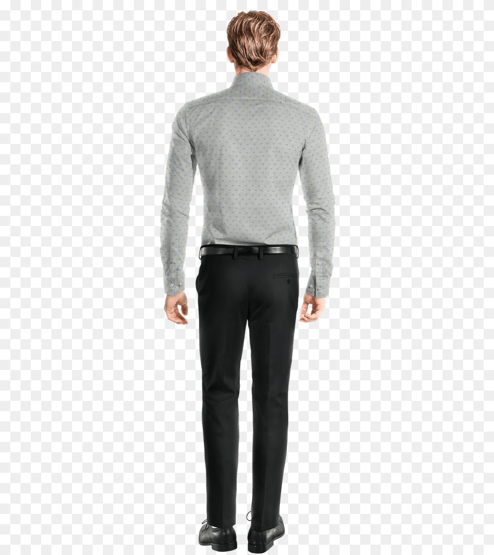 Person Standing Back Gentleman, Clothing, Sleeve, Shirt, Long Sleeve Free Transparent Png