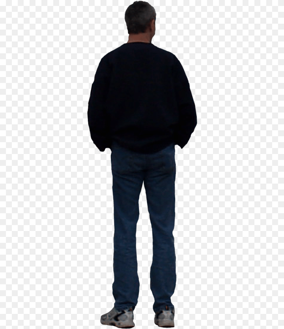 Person Standing Back Man From Behind, Clothing, Sleeve, Long Sleeve, Pants Free Png