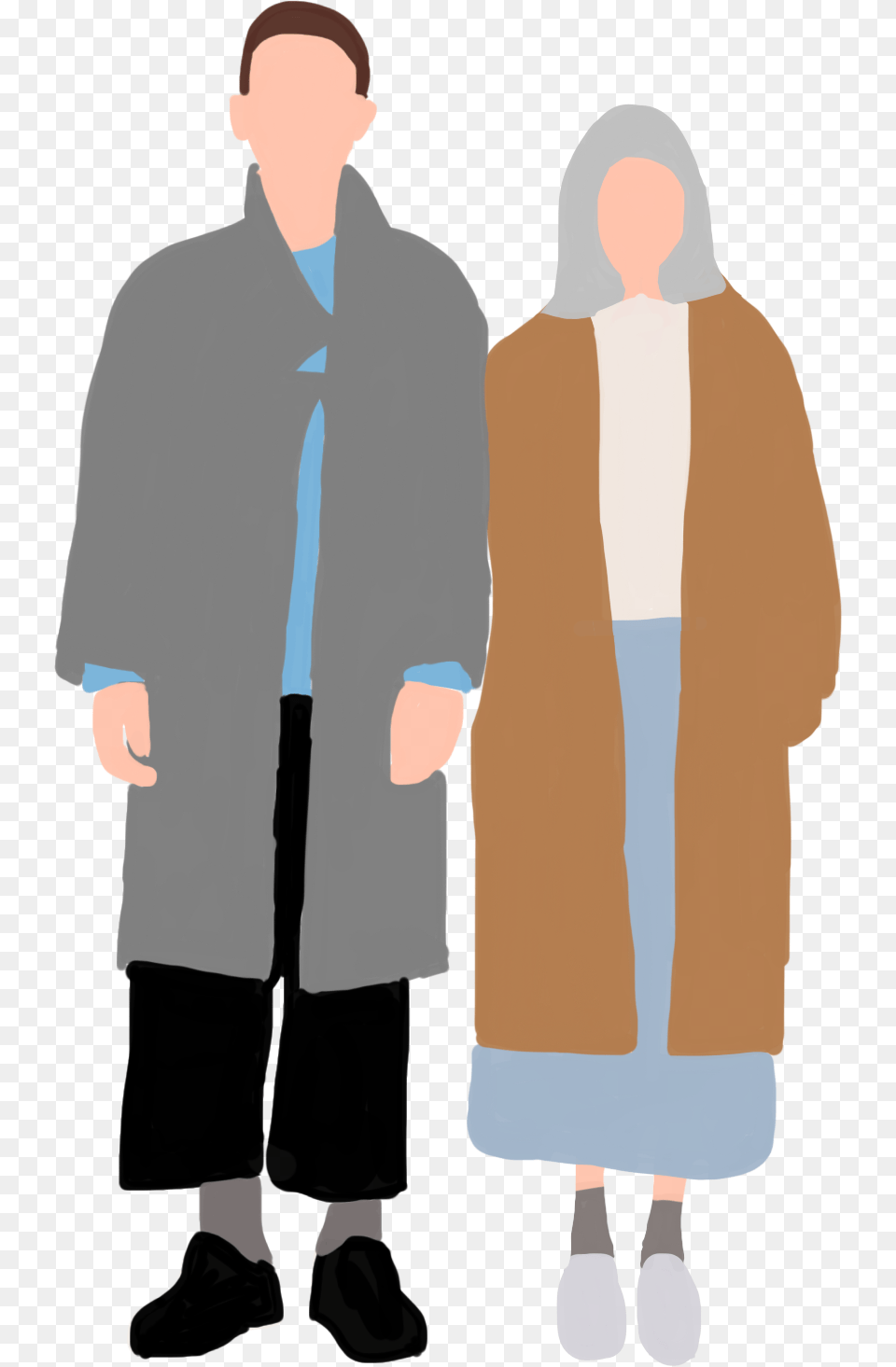 Person Standing Drawing Download Post Digital Rendering People, Clothing, Coat, Adult, Man Free Transparent Png