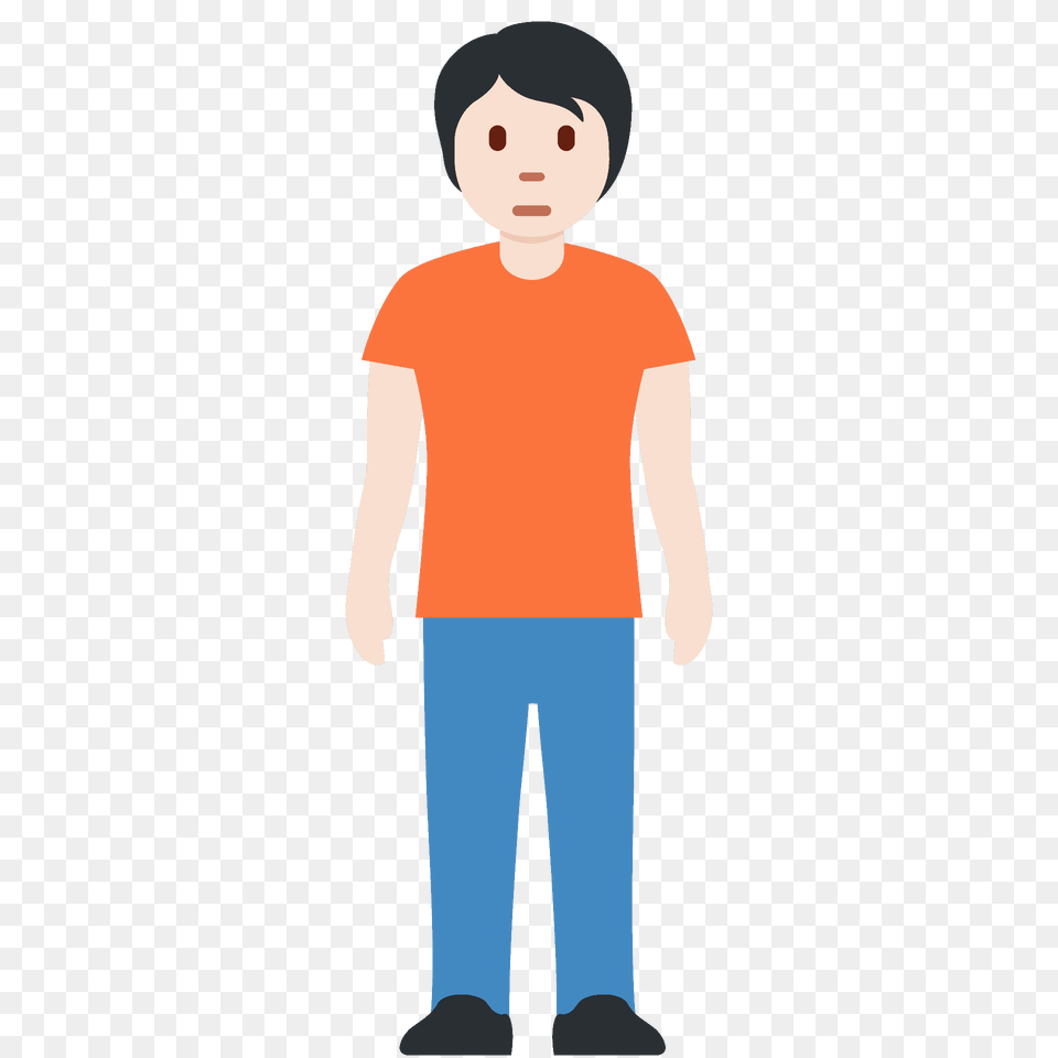 Person Standing Emoji Clipart, T-shirt, Pants, Clothing, Male Png Image