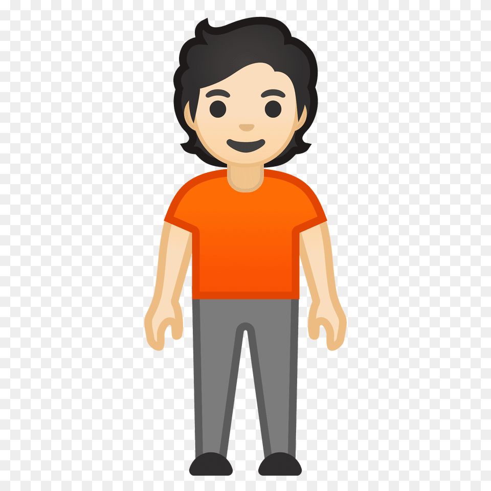Person Standing Emoji Clipart, Clothing, Photography, T-shirt, Face Free Png Download
