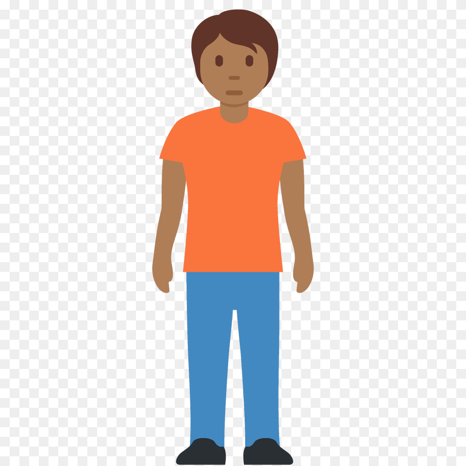 Person Standing Emoji Clipart, T-shirt, Clothing, Pants, Male Free Transparent Png