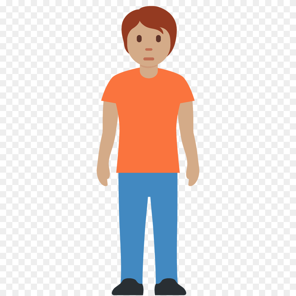 Person Standing Emoji Clipart, T-shirt, Pants, Clothing, Male Png