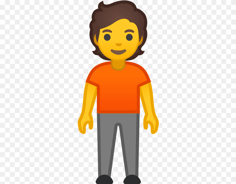 Person Standing Emoji Clipart Dibujo Persona De Pie, Baby, Face, Head, Clothing Png