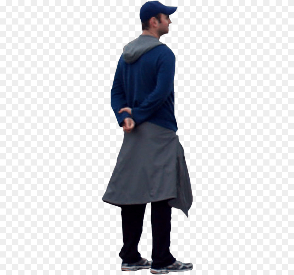 Person Standing Looking 3 Person Architecture, Skirt, Clothing, Coat, Hat Png Image