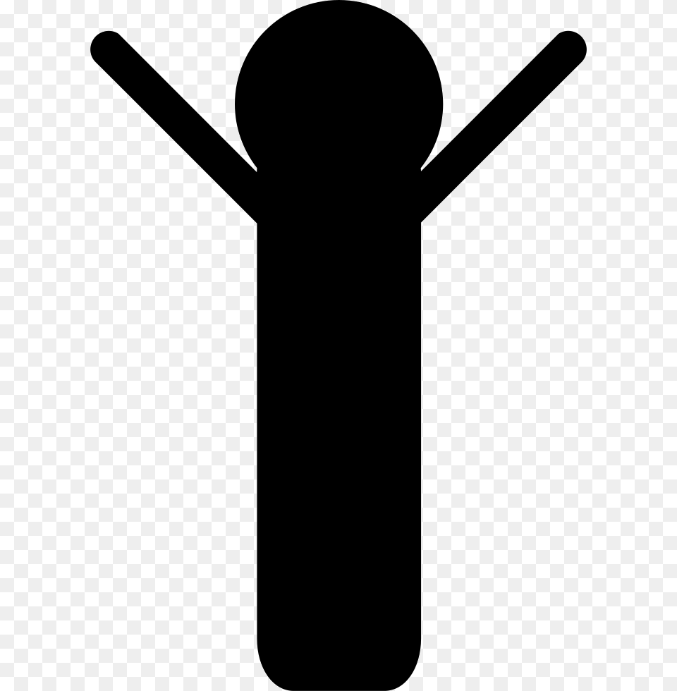 Person Standing With Arms Up Comments Fun Symbol, Silhouette Free Png
