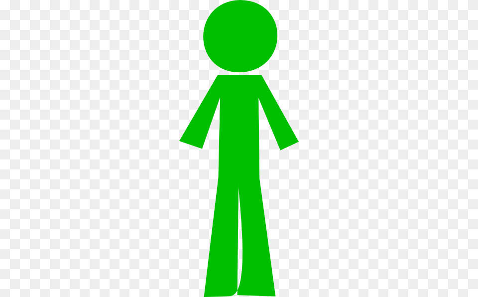 Person Stick Green Large Size, Symbol, Cross Free Png Download