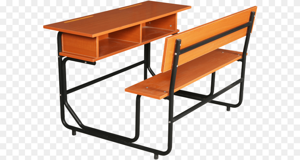 Person Student Plastic School Desk And Chair 2 Person School Desk, Furniture, Table, Wood, Bench Free Png