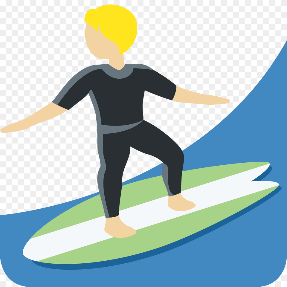 Person Surfing Emoji Clipart, Leisure Activities, Nature, Outdoors, Sea Png Image