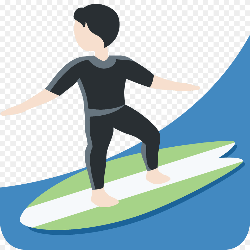 Person Surfing Emoji Clipart, Sea, Water, Leisure Activities, Nature Png