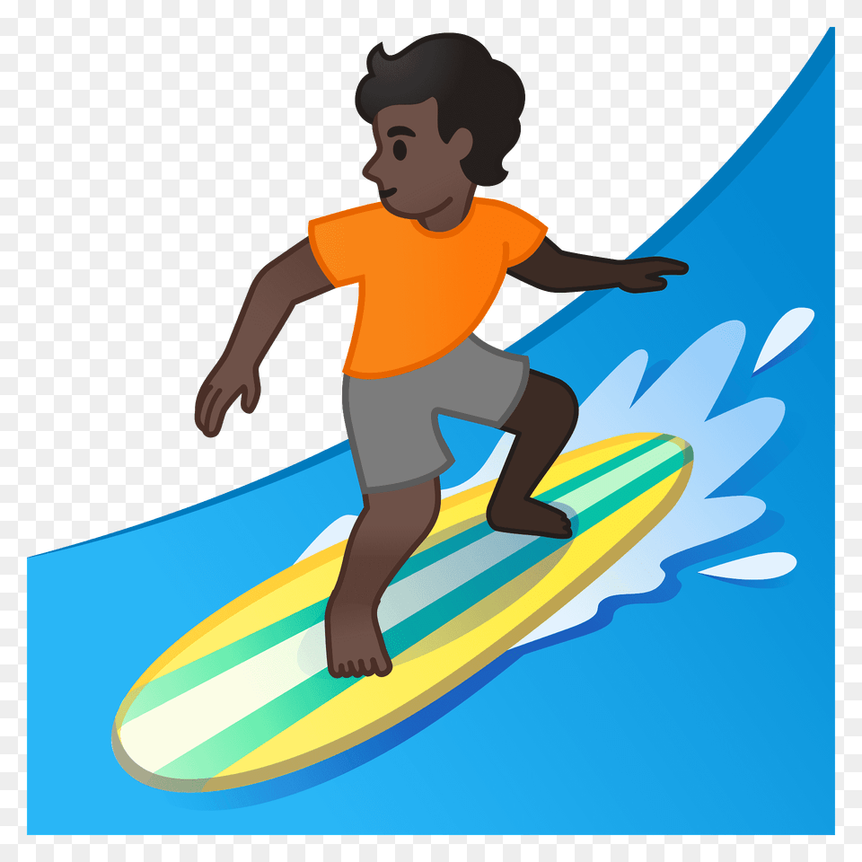 Person Surfing Emoji Clipart, Water, Sport, Leisure Activities, Nature Png