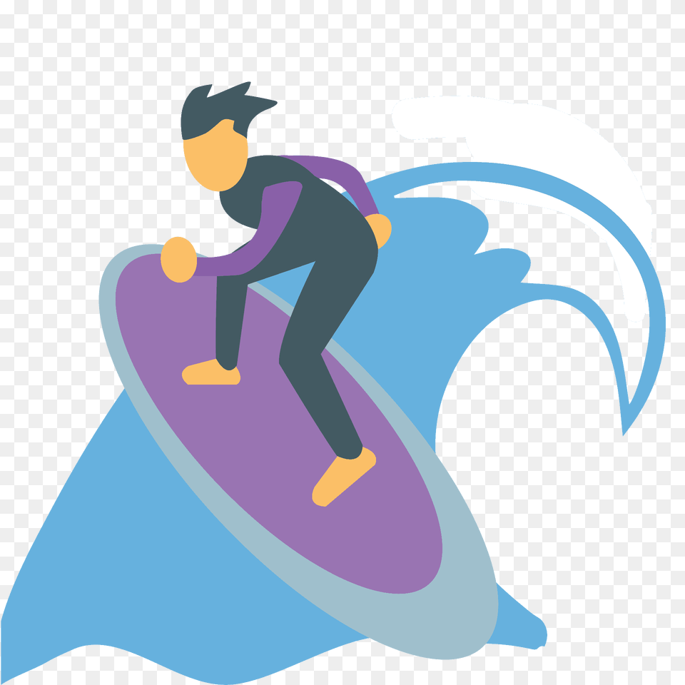 Person Surfing Emoji Clipart, Sea Waves, Nature, Outdoors, Water Free Png Download