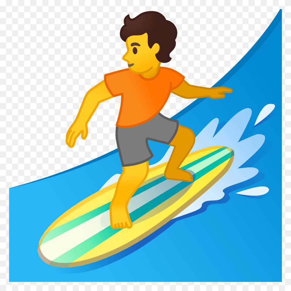 Person Surfing Emoji Clipart, Water, Sport, Leisure Activities, Nature Png Image