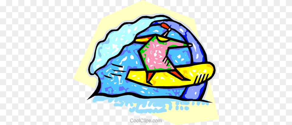 Person Surfing On The Waves Royalty Vector Clip Art, Nature, Outdoors, Snow, Igloo Png Image