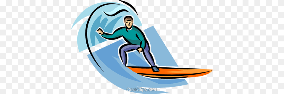 Person Surfing Royalty Vector Clip Art Illustration, Water, Sport, Leisure Activities, Nature Free Png Download