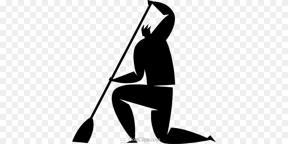 Person Sweeping Royalty Vector Clip Art Illustration, Oars, Paddle, Kneeling, Bow Free Transparent Png