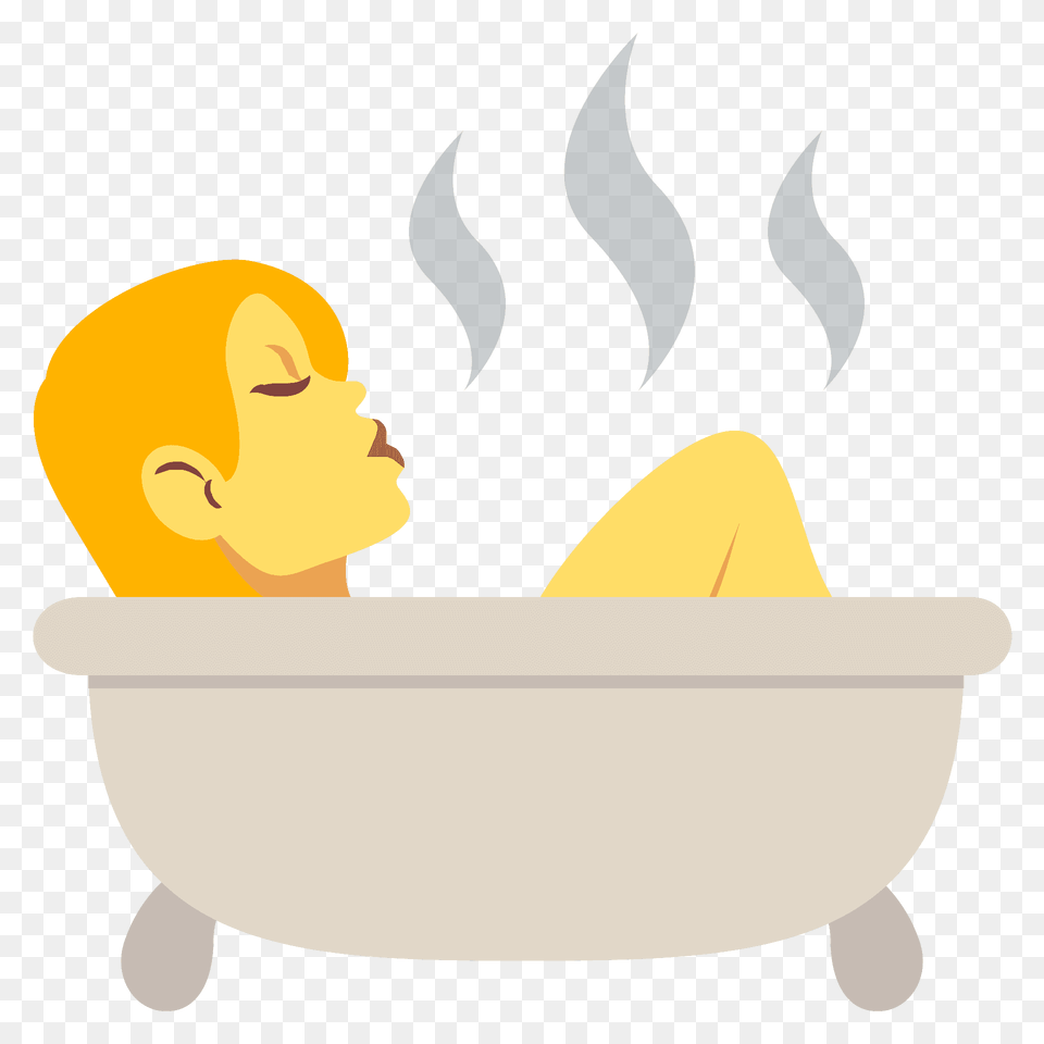 Person Taking Bath Emoji Clipart, Bathing, Bathtub, Tub, Face Free Png