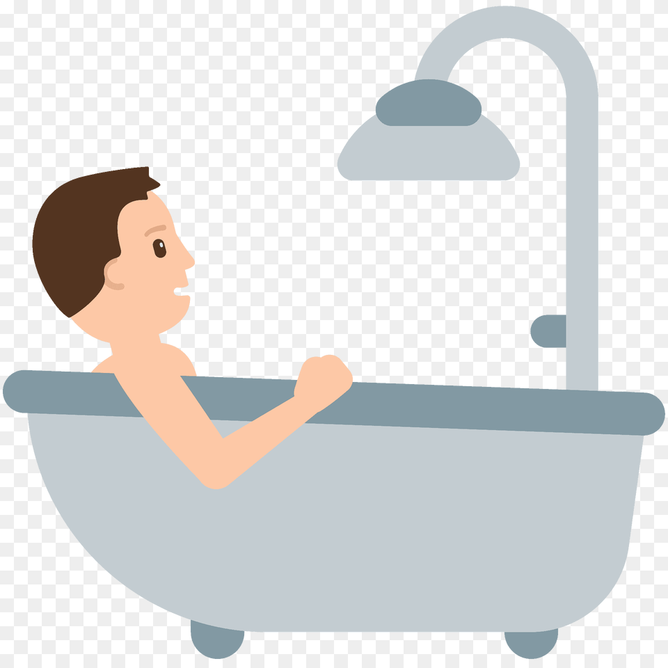 Person Taking Bath Emoji Clipart, Bathing, Bathtub, Tub, Adult Png