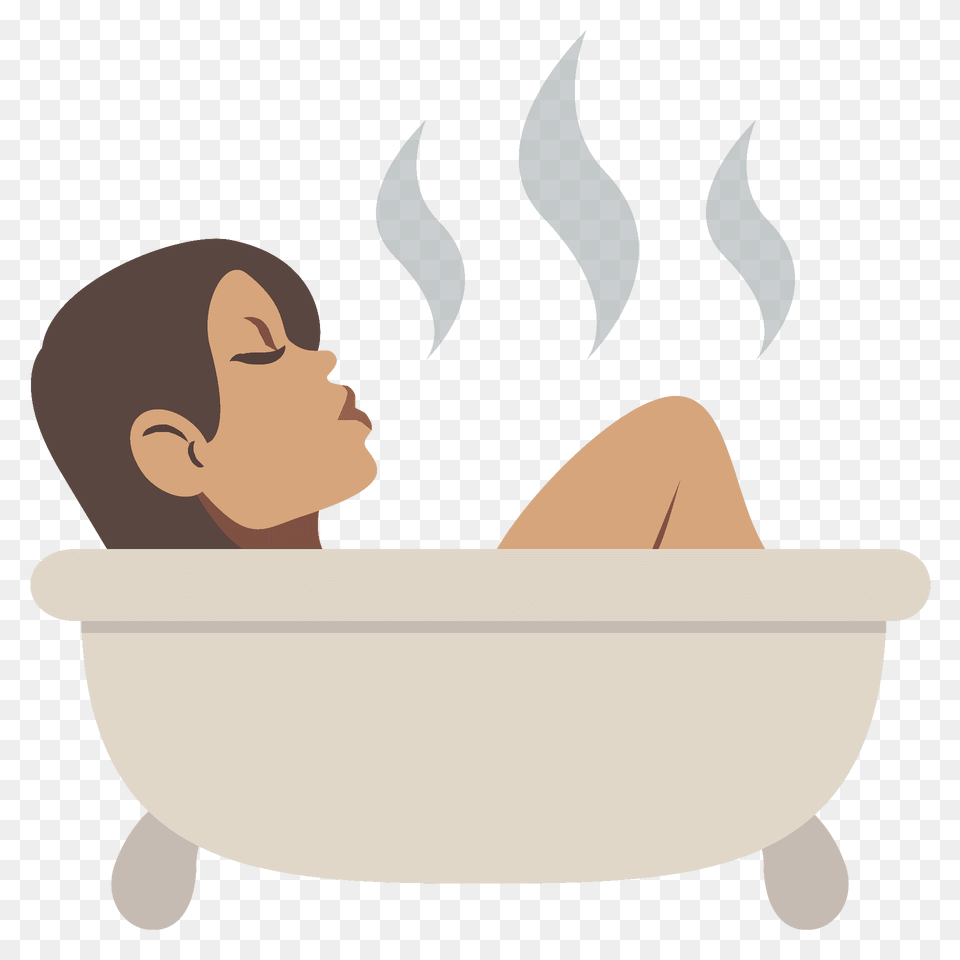 Person Taking Bath Emoji Clipart, Bathing, Bathtub, Tub, Face Free Transparent Png