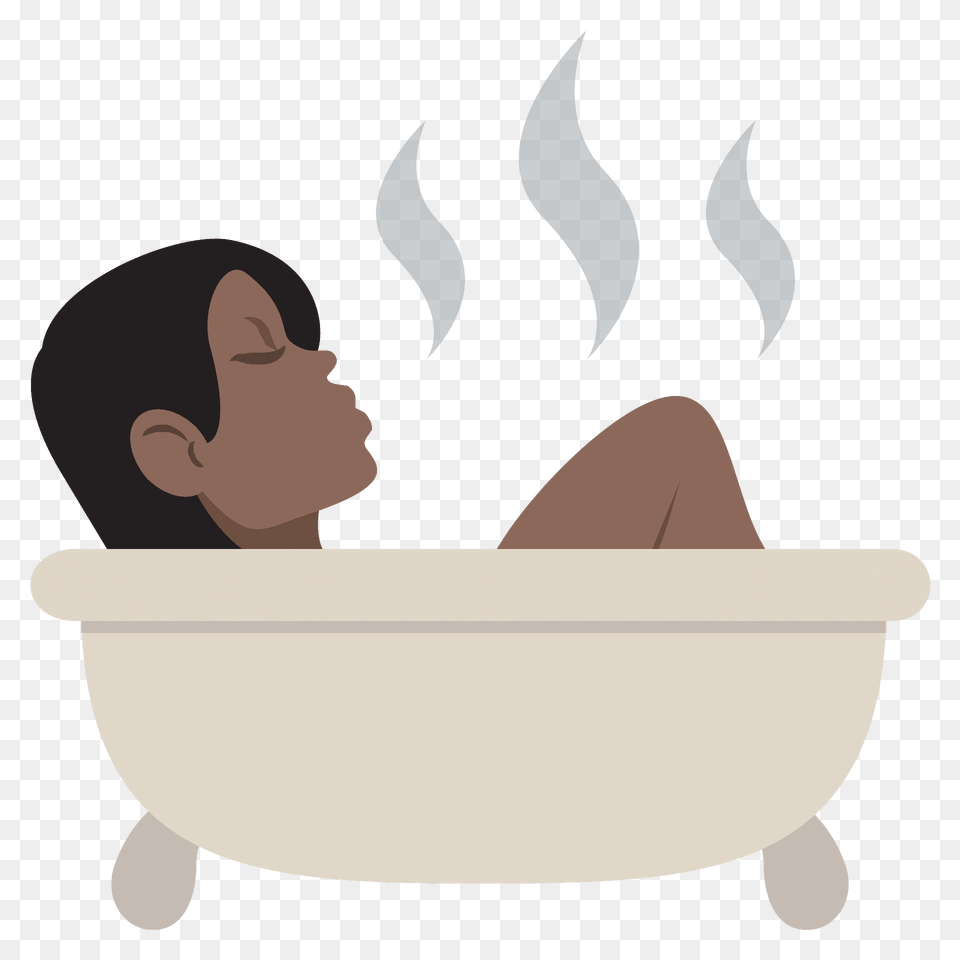 Person Taking Bath Emoji Clipart, Bathing, Bathtub, Tub, Head Png Image