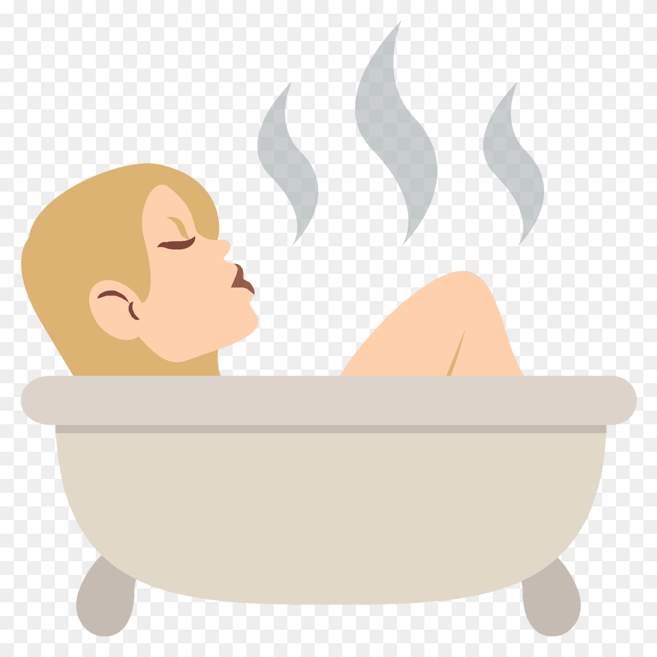 Person Taking Bath Emoji Clipart, Bathing, Bathtub, Tub, Baby Free Png