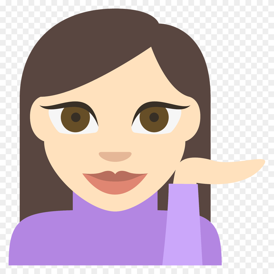 Person Tipping Hand Emoji Clipart, Baby, Photography, Face, Head Png Image