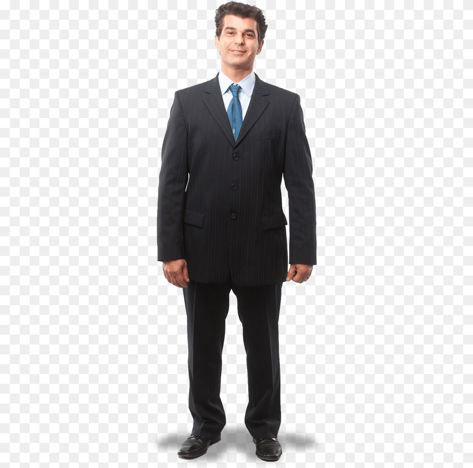 Person Transparent Background Black Suit With Blue Neck Tie, Tuxedo, Clothing, Formal Wear, Man Png