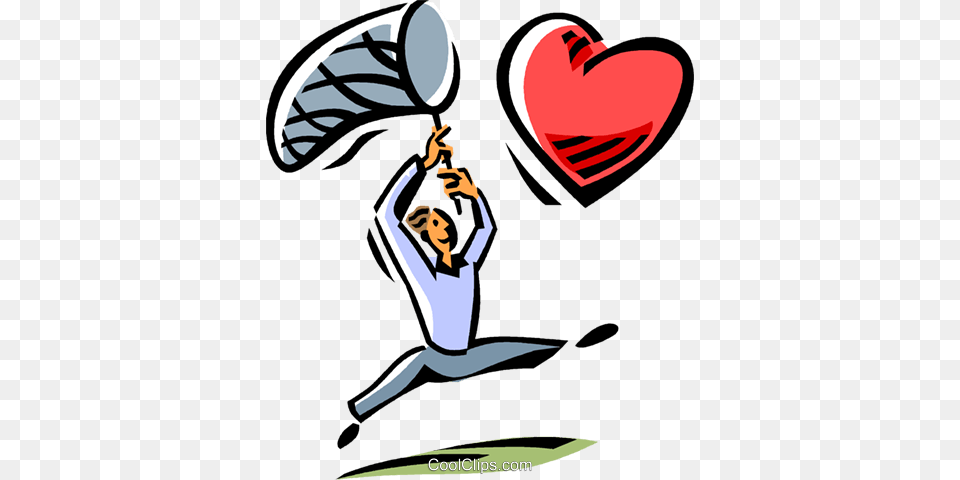 Person Trying To Catch Heart Royalty Vector Clip Art, People, Face, Head Free Transparent Png