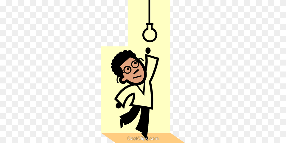 Person Trying To Reach A Light Bulb Royalty Vector Clip Art, Baby, Face, Head Free Transparent Png