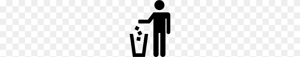 Person Using Bin Pictogram, Symbol, Sign, Cross, Recycling Symbol Free Png Download