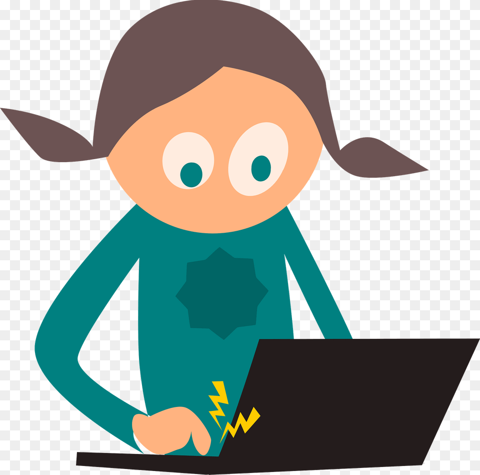 Person Using Their Laptop Clipart, Computer, Electronics, Pc, Animal Png Image