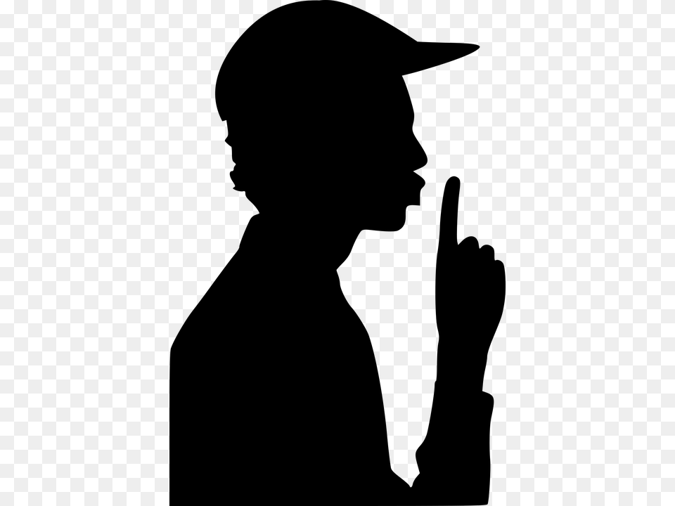 Person Vaping Clipart, Gray Free Png