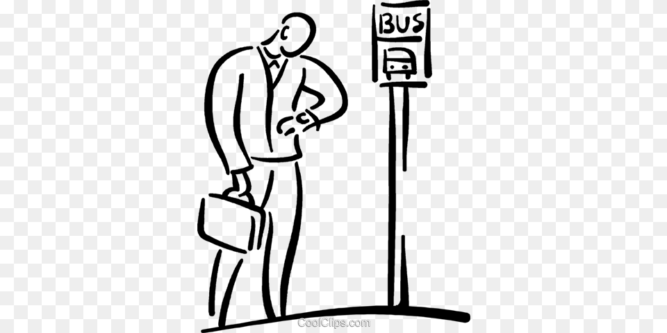 Person Waiting At The Bus Stop Waiting At The Bus Stop, Bag, Accessories, Handbag, Bus Stop Free Png