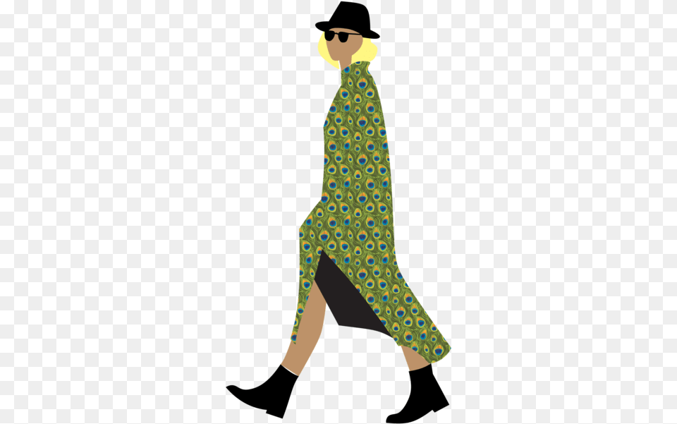 Person Walking 02 Drawing, Fashion, Clothing, Coat, Accessories Free Transparent Png