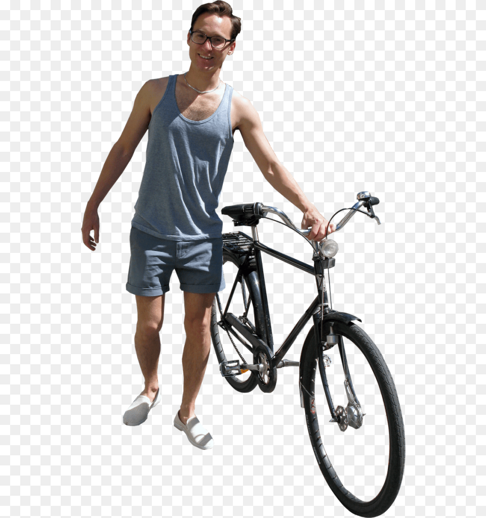 Person Walking A Bike, Teen, Boy, Clothing, Shorts Free Transparent Png