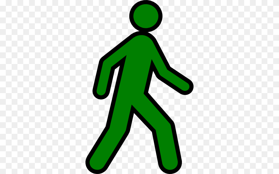 Person Walking Away Clipart Green Stick Figure Walking, Gas Pump, Machine, Pump, Pedestrian Free Png Download
