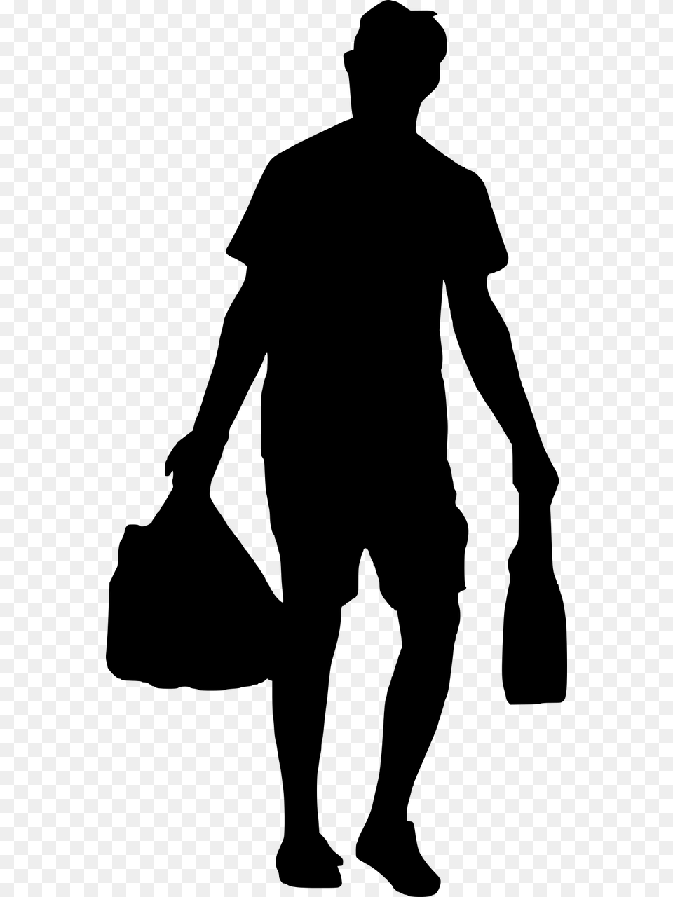 Person Walking Clipart Walking People Silhouette, Gray Free Png Download