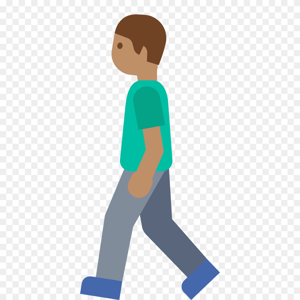 Person Walking Emoji Clipart, Clothing, Pants, Long Sleeve, Sleeve Png Image