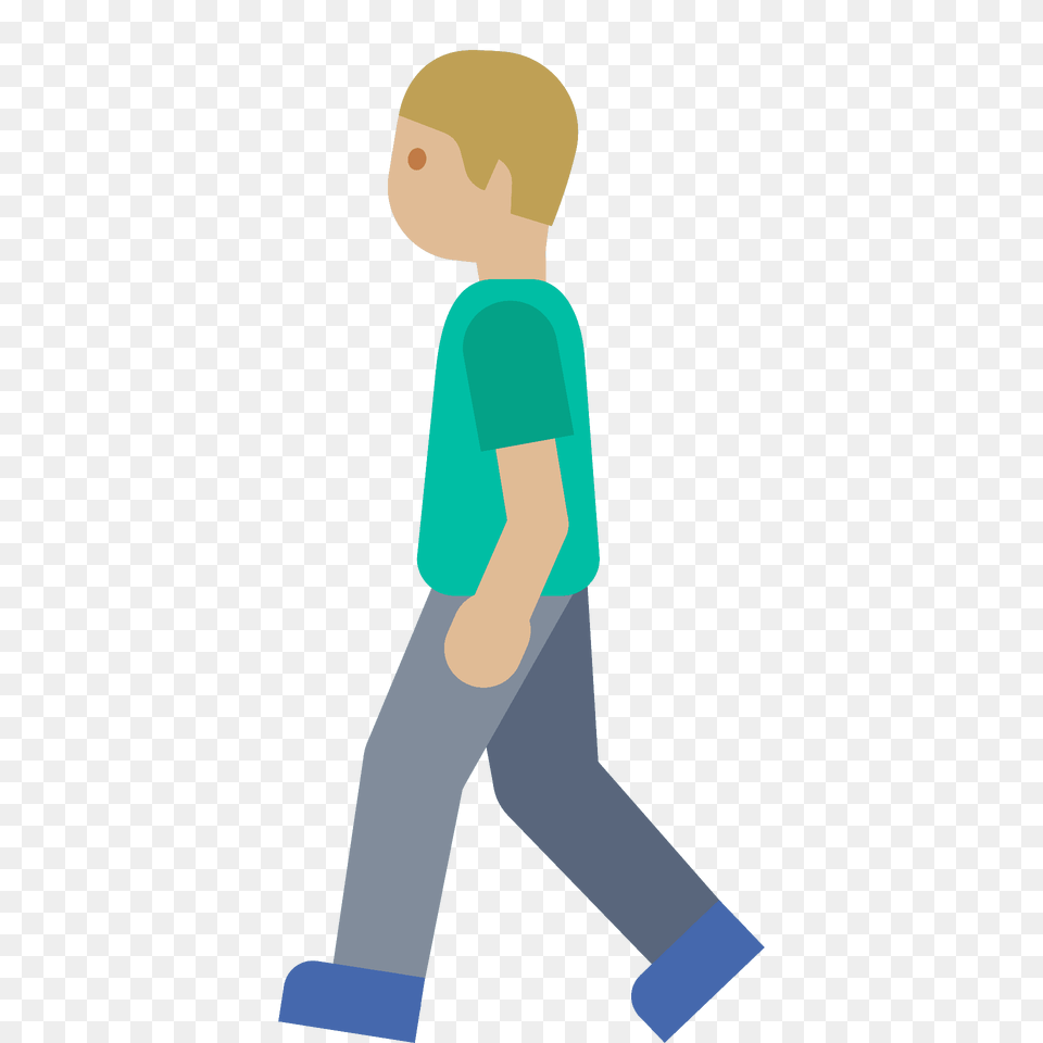 Person Walking Emoji Clipart, Clothing, Pants, Male, Child Png Image