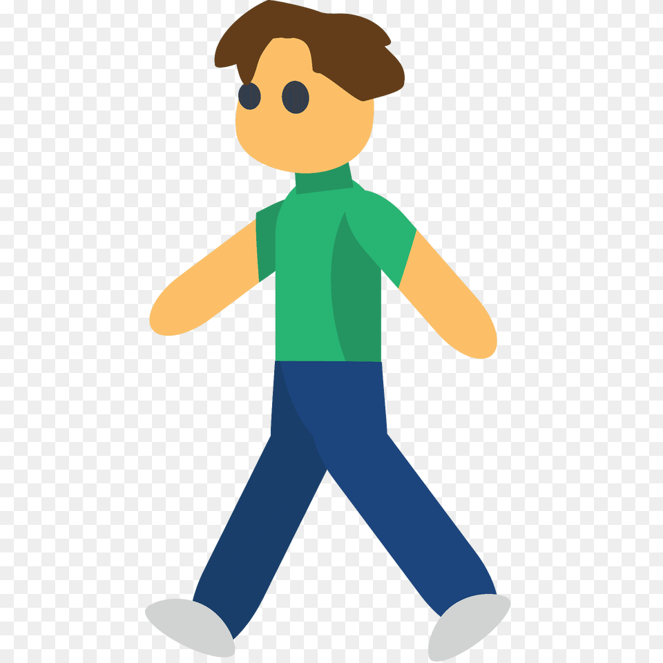 Person Walking Emoji Clipart, Clothing, Pants, Photography, Cartoon Free Png Download