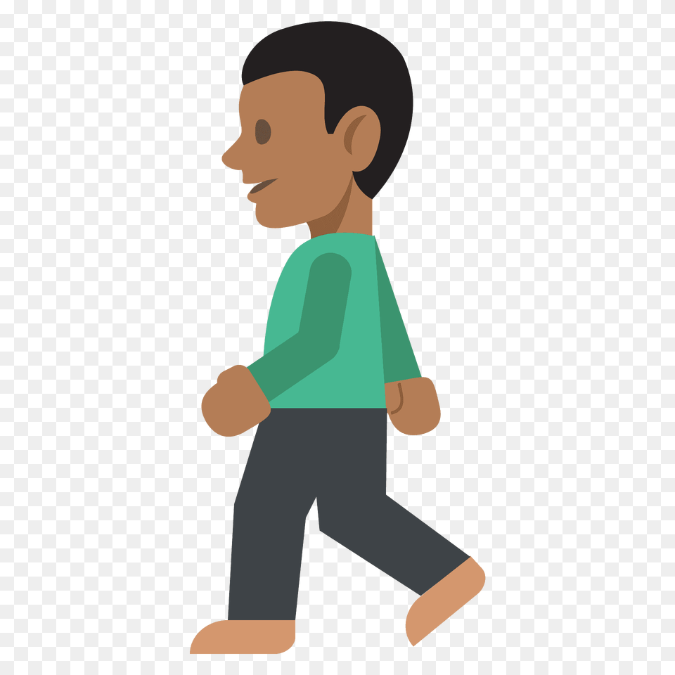 Person Walking Emoji Clipart, Kneeling, Face, Head, Clothing Png