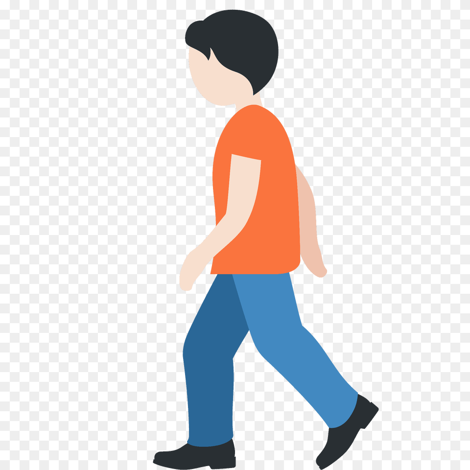 Person Walking Emoji Clipart, Pants, Clothing, Male, Boy Png Image
