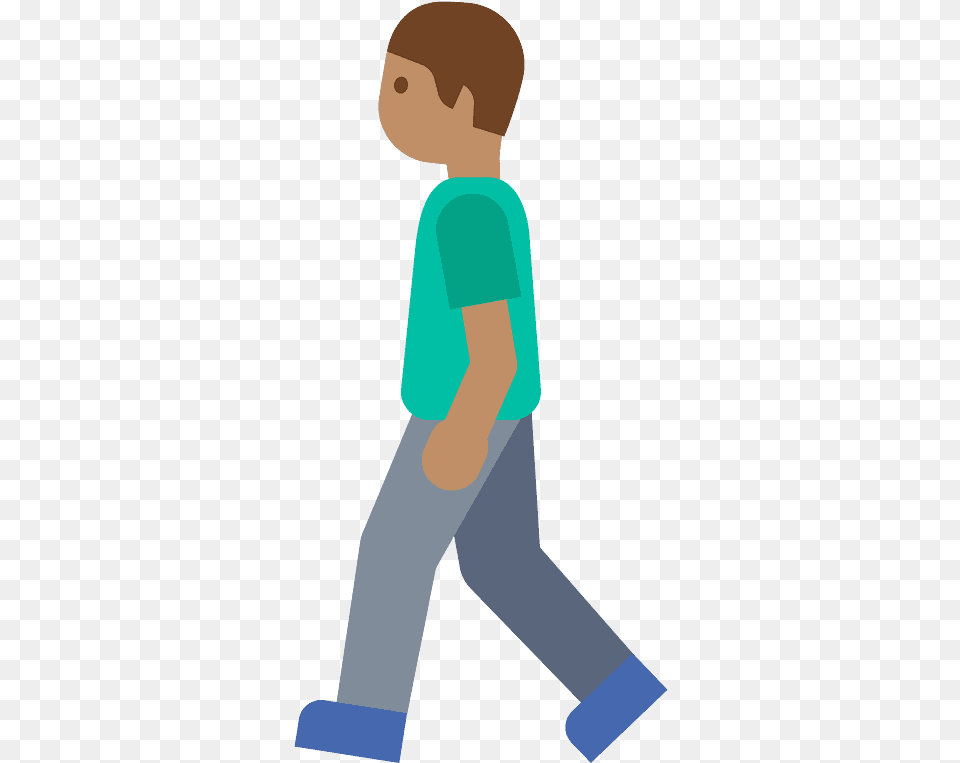 Person Walking Emoji Clipart Free Download Transparent Dibujo Personas Caminando, Clothing, Pants, Boy, Child Png Image