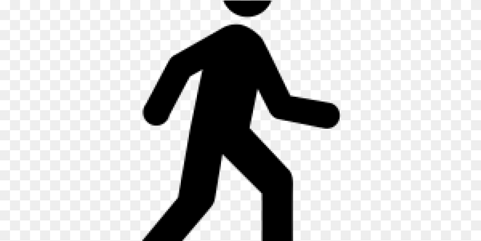 Person Walking Icon, Gray Free Png
